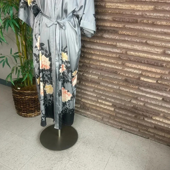 Old Shanghai Vintage Asian Floral Kimono Robe One Size - Picture 9 of 10